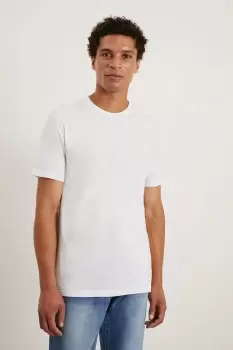 Image of Mens Slim Fit White Short Sleeve Premium Tee