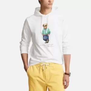 Image of Polo Ralph Lauren Mens Hooded Long Sleeve Top - White Beach Bear - L