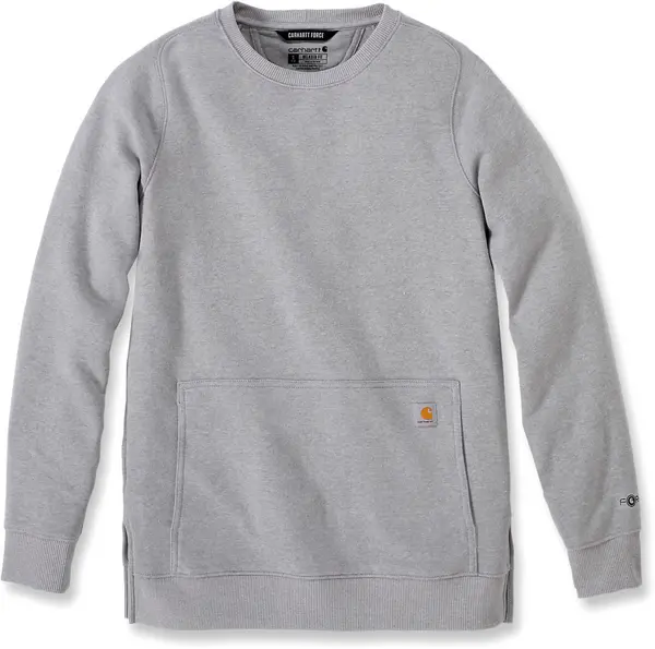 Image of Carhartt Force Relaxed Fit Lightweight Ladies Sweatshirt, grey, Size XL for Women