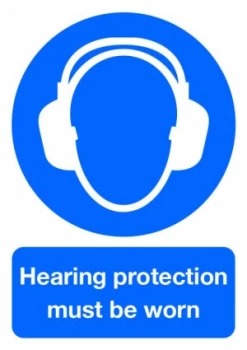 Image of Signslab A4 Hearing Protctn M/b/worn Pvc