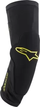 Alpinestars Paragon Plus Knee Protectors, black-yellow, Size 25 2XS, black-yellow, Size 25 2XS - main image