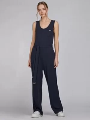 image of Barbour International Sugo Jumpsuit -metallic Blue Size 14, Women