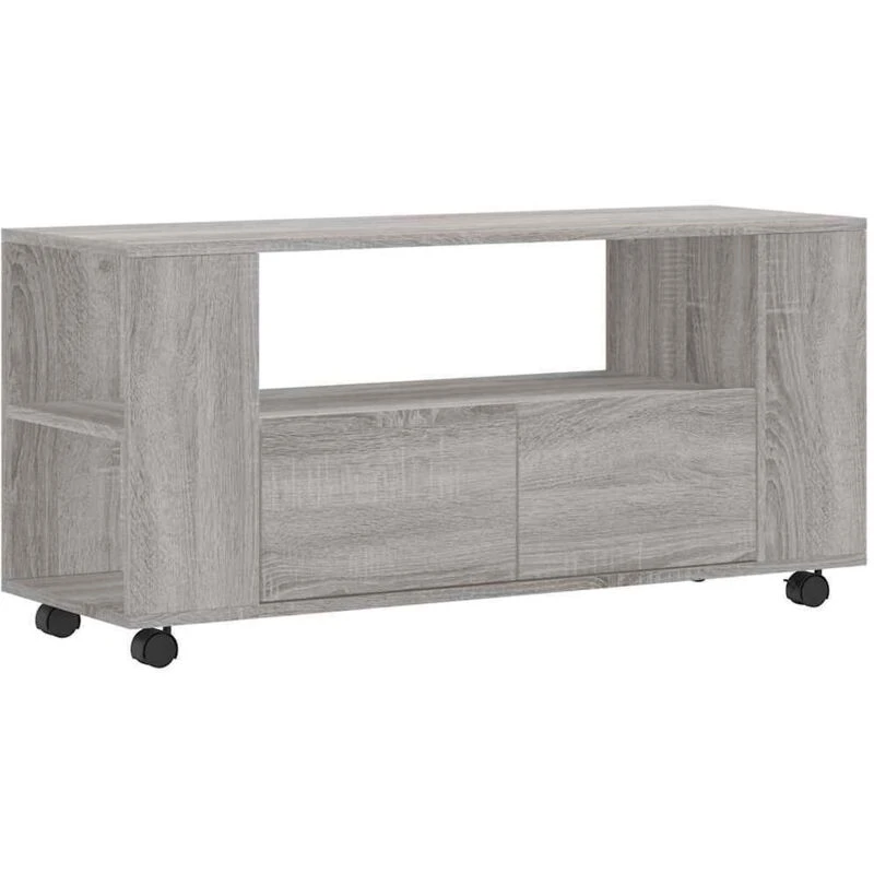 Image of VIDAXL TV Cabinet Grey Sonoma 102x34.5x43cm Engineered Wood Vidaxl 8720845922320