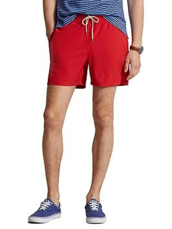 Image of Polo Ralph Lauren Traveler Classic Swim Shorts 14.6cm Red S