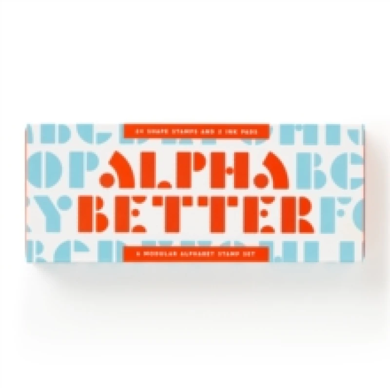 Image of Alpha Better Stamp Set. Kit. By Brass Monkey, Galison Books