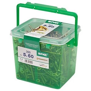 Image of Spax Pz Countersunk Yellox Screws Bulk Tub - 5x60mm Pack Of 350