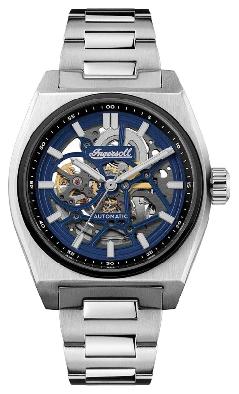 Image of Ingersoll I14305 THE VERT Skeleton Automatic (43mm) Blue Watch