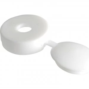 Image of Forgefix Hinged Screw Cover Caps White Pack of 20