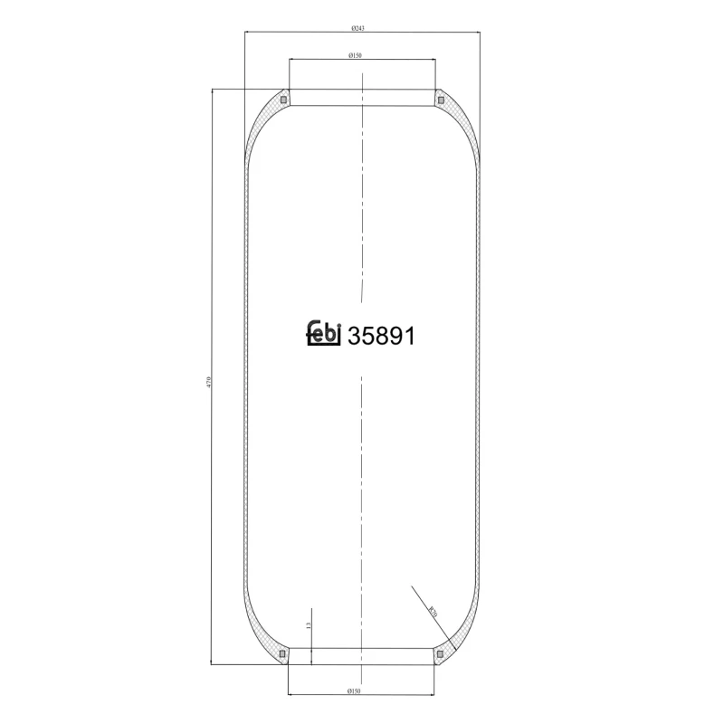 Image of FEBI BILSTEIN 35891 Boot, air suspension Boot,air suspension (324)