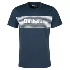 Image of Barbour Mens Coundon Graphic Tee Navy Large