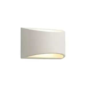 image of Rectangular Wall Lamp, 1 x G9, White Paintable Gypsum - Luminosa Lighting