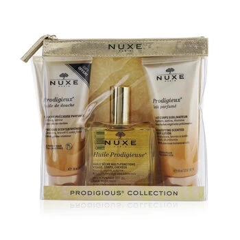 NuxeProdigious Collection: Huile Prodigieuse Multi Purpose Dry Oil 100ml + Prodigieux Precious Scented Shower Oil 100ml + Prodigieux Beautifying Sce