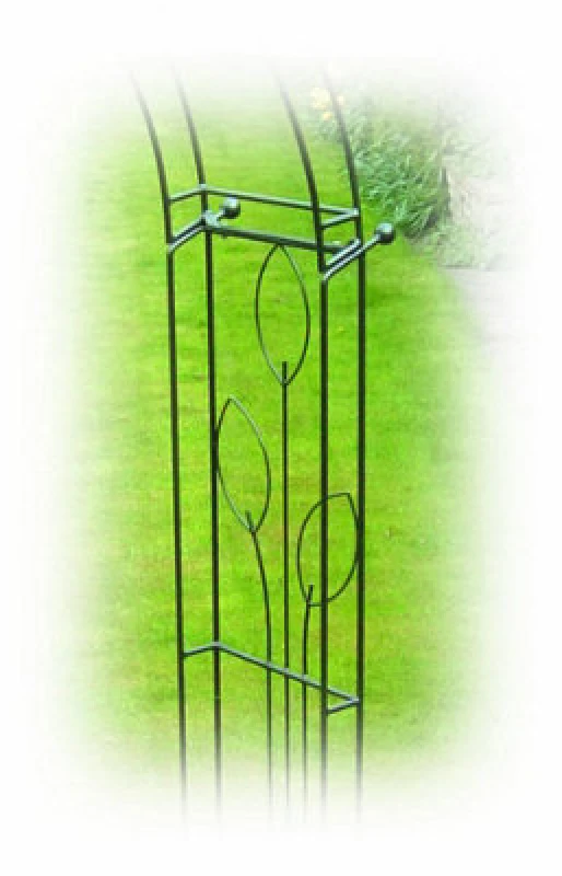Image of Poppy Forge Flower 4 Sided Gazebo (Inc Ground Spikes) Garden Feature - Solid Steel - L178 X W178 Cm