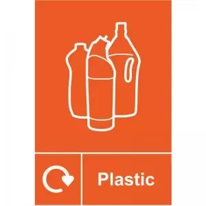 Image of Plastic Recycling’ Sign; Rigid 1mm PVC Board 200mm x 300mm