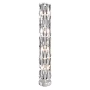 image of Puntes Modern Glass Floor Lamp Chrome