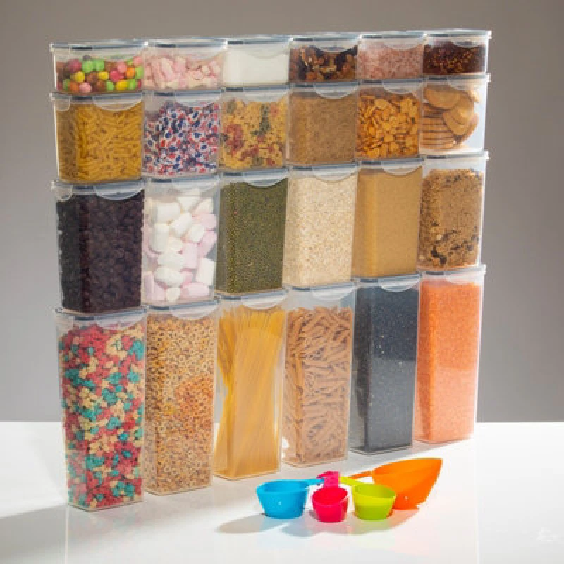 Image of Gr8 Home 24 Pcs Clear Plastic Food Storage Containers Set With Clip Seal Lock Boxes Lids Clear unisex
