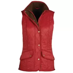 image of Barbour Womens Cavalry Gilet Dk Red/Navy 10