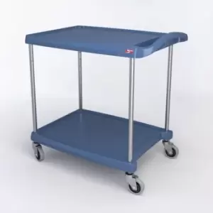 image of Slingsby MY2030-24BU - Mycart 900MM High, Blue With Two 508 x 762MM Shelves