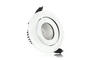 Image of Integral LED Lux Fire rated tiltable downlight 9W 92mm cut out Dimmable cool white - ILDLFR92C006