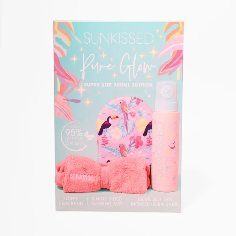 Image of Sunkissed Pure Glow Collection Tanning Gift Set Ultra Dark Tan + Mitt + Headband