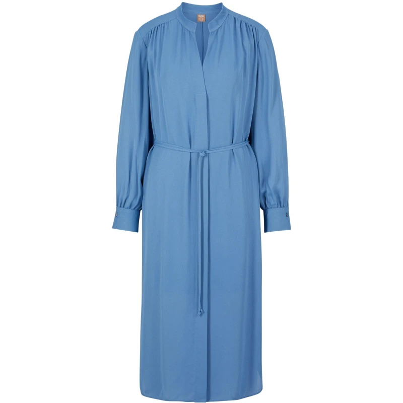 Image of Boss Womens Dibanora6 Mini Dress Open Blue female 4 (XXS)