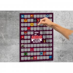 Image of 100 Horror Movies Scratch Poster