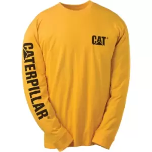 Image of Caterpillar C1510034 TRADEMARK T-SHIRT / Mens Tops (3XL) (Yellow)