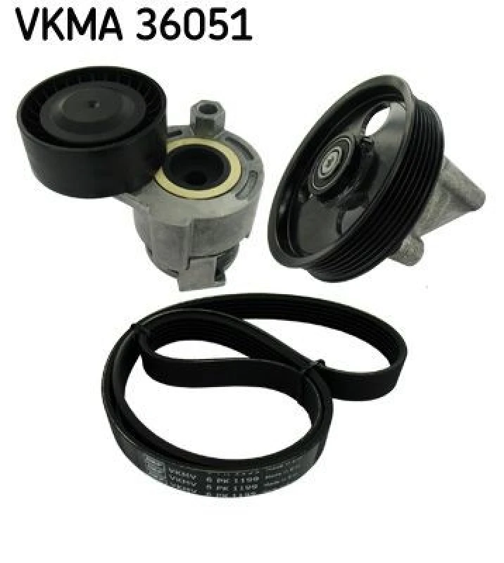 Image of SKF V-Ribbed Belt Set SKF VKMA 36051