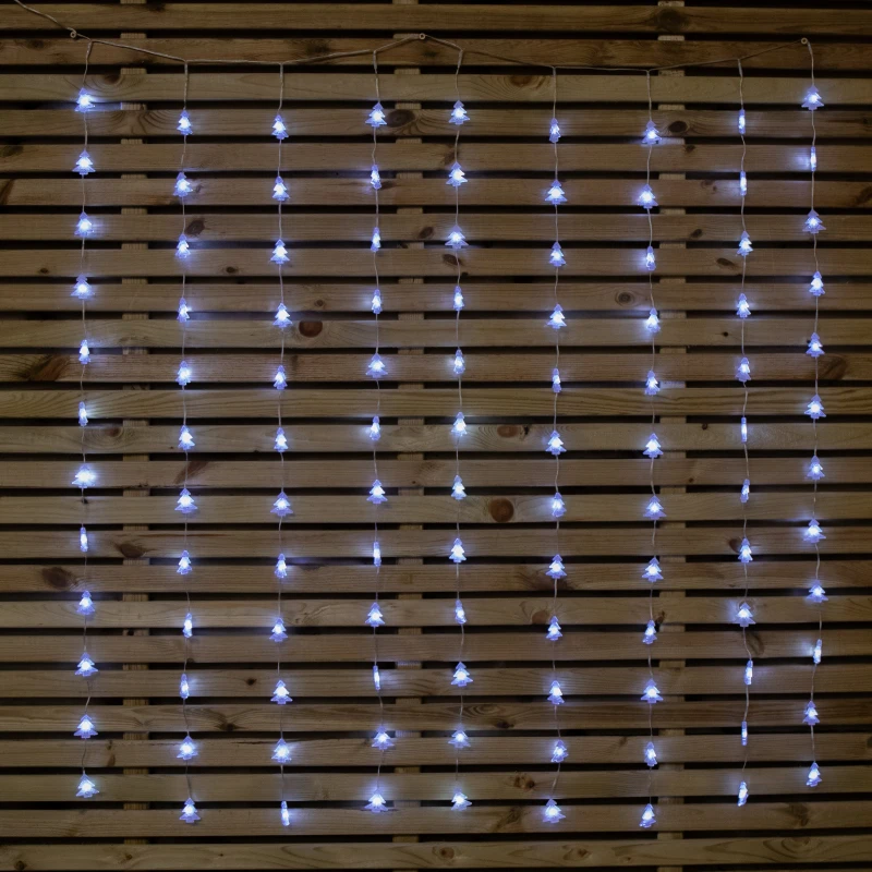 Image of 1.2 x 1.2m Light up Christmas Tree Curtain Lights with 108 White LEDs