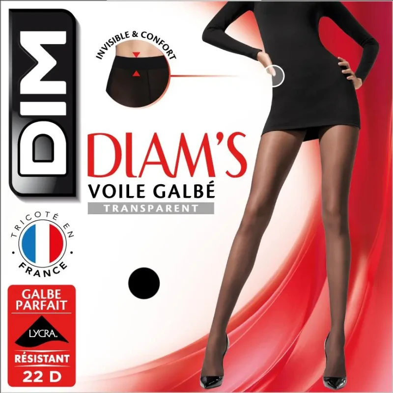Image of Dim Womens tights DIM Diam's Voile Galbe 22D Noir Female Taille 1