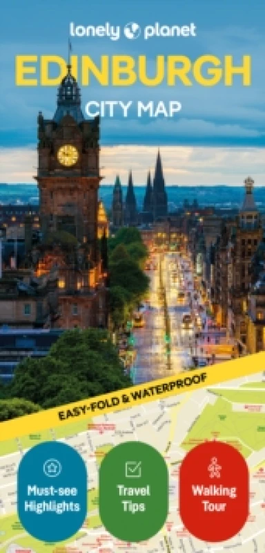 Image of Lonely Planet Edinburgh City Map : Durable, Waterproof, Easy-Fold Planning Map with Attractions & Walking Tours Sheet map, folded