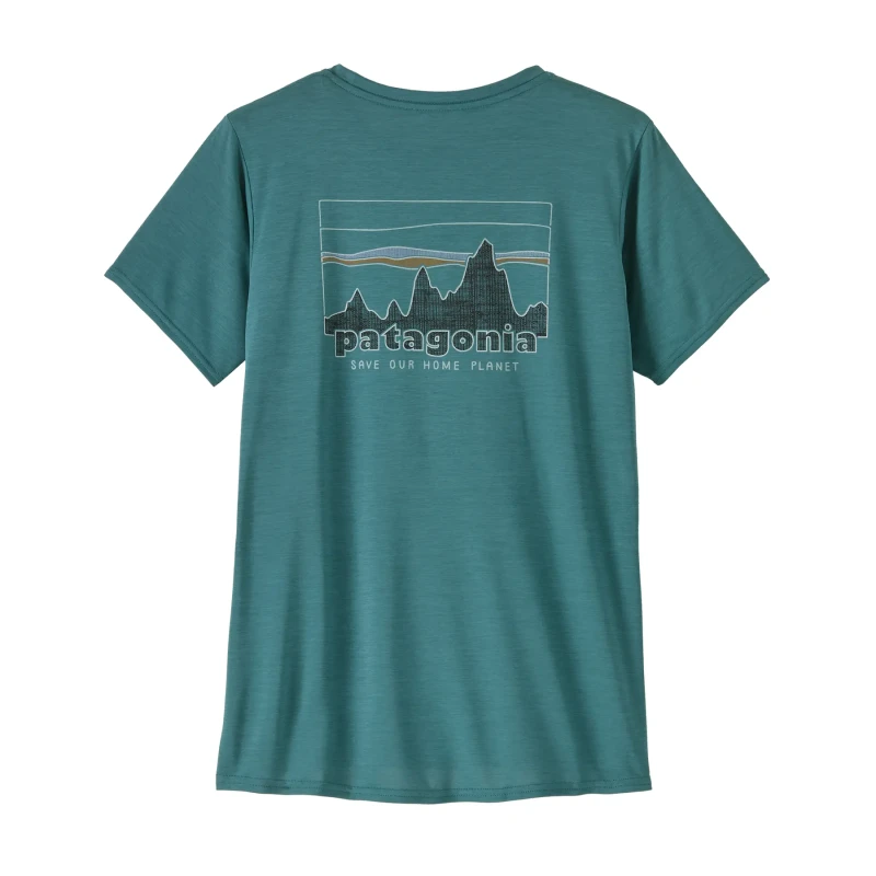 Image of Womens T-Shirt Patagonia Cap Cool Daily Graphic Bleu Female XS