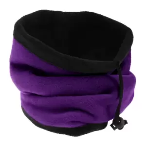 image of FLOSO Womens/Ladies Multipurpose Fleece Neckwarmer Snood / Hat (One Size) (Purple)