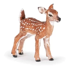 image of PAPO Wild Animal Kingdom White-tailed Fawn Toy Figure, Three Years or Above, Brown (50219)