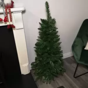 Image of 4ft (120cm) Newfoundland Slim Pine Plain Green Artificial Christmas Tree