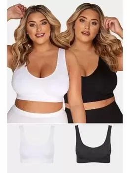 Image of Yours 2pk Padded Seamfree Bra - Multi, Size 18-20, Women