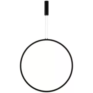 Image of Merano Gresham Integrated LED Pendant Ceiling Light Sandy Black Aluminium LED 48W 1684Lm 3000K
