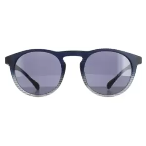 Image of Round Blue Pattern Grey BOSS 1083/S/IT