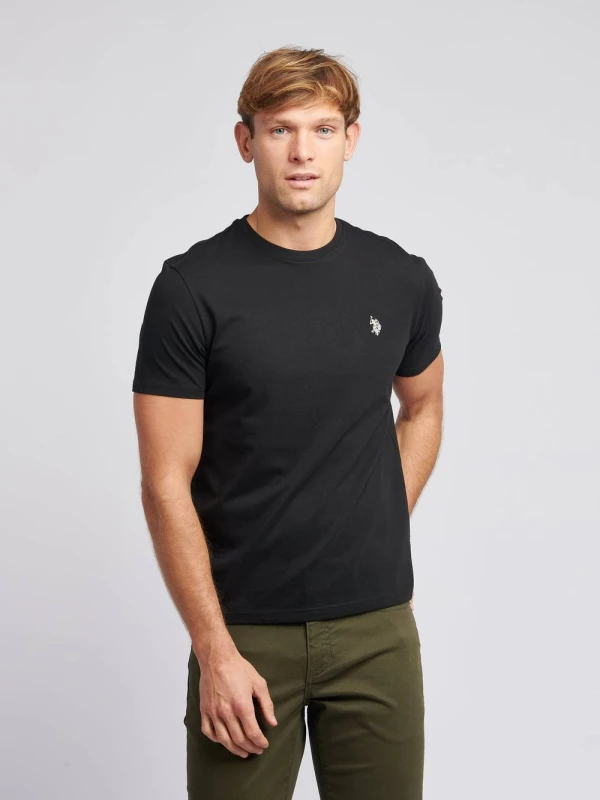 Image of U.S. POLO ASSN. Double Horsemen T-Shirt Black