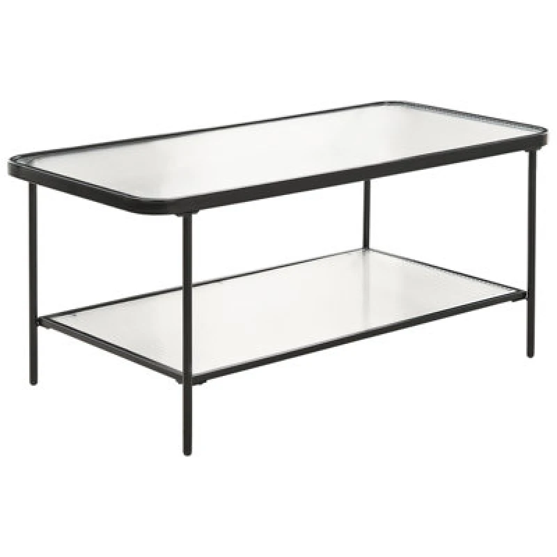 Image of Beliani Coffee Table Blair Tempered Glass Black