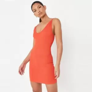 Missguided Neck Seamless Mini Dress Seamless - Red