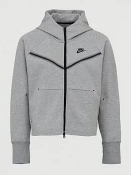 Image of Nike Nsw Tech Fleece Full Zip Hoodie - Dark Grey Heather