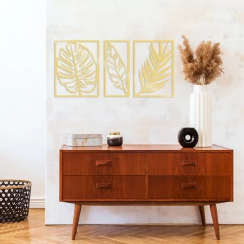 Image of Leaf 2 - Gold Gold Decorative Metal Wall Accessory