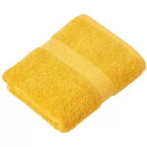 image of HOMESCAPES Turkish Cotton Bath Towel, Ochre - Ochre