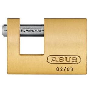 image of ABUS Mechanical 82/70mm Monoblock Brass Shutter Padlock