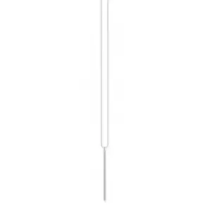 Image of Silver Zirconia White Vertical Bar Necklace KE2006-051-14-L50v