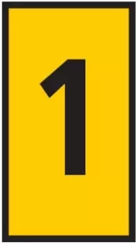 Image of HellermannTyton WIC0 Cable Markers, Pre-printed "1", Yellow, 2 2.8mm Dia. Range