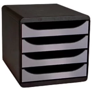 Image of Exacompta Big Box Metallic, Black/Metallic Silver, Pack of 1