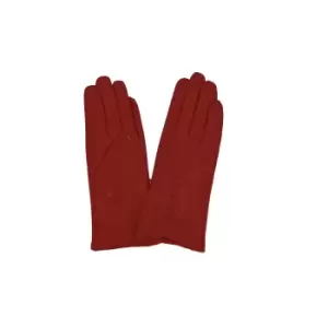 image of Eastern Counties Leather Womens/Ladies 3 Button Detail Gloves (L) (Cherry)