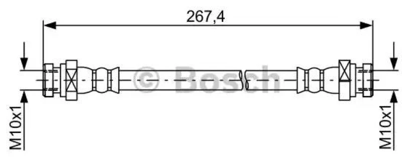 Image of Bosch 1 987 481 873 Brake Hose Brake Hose (83)